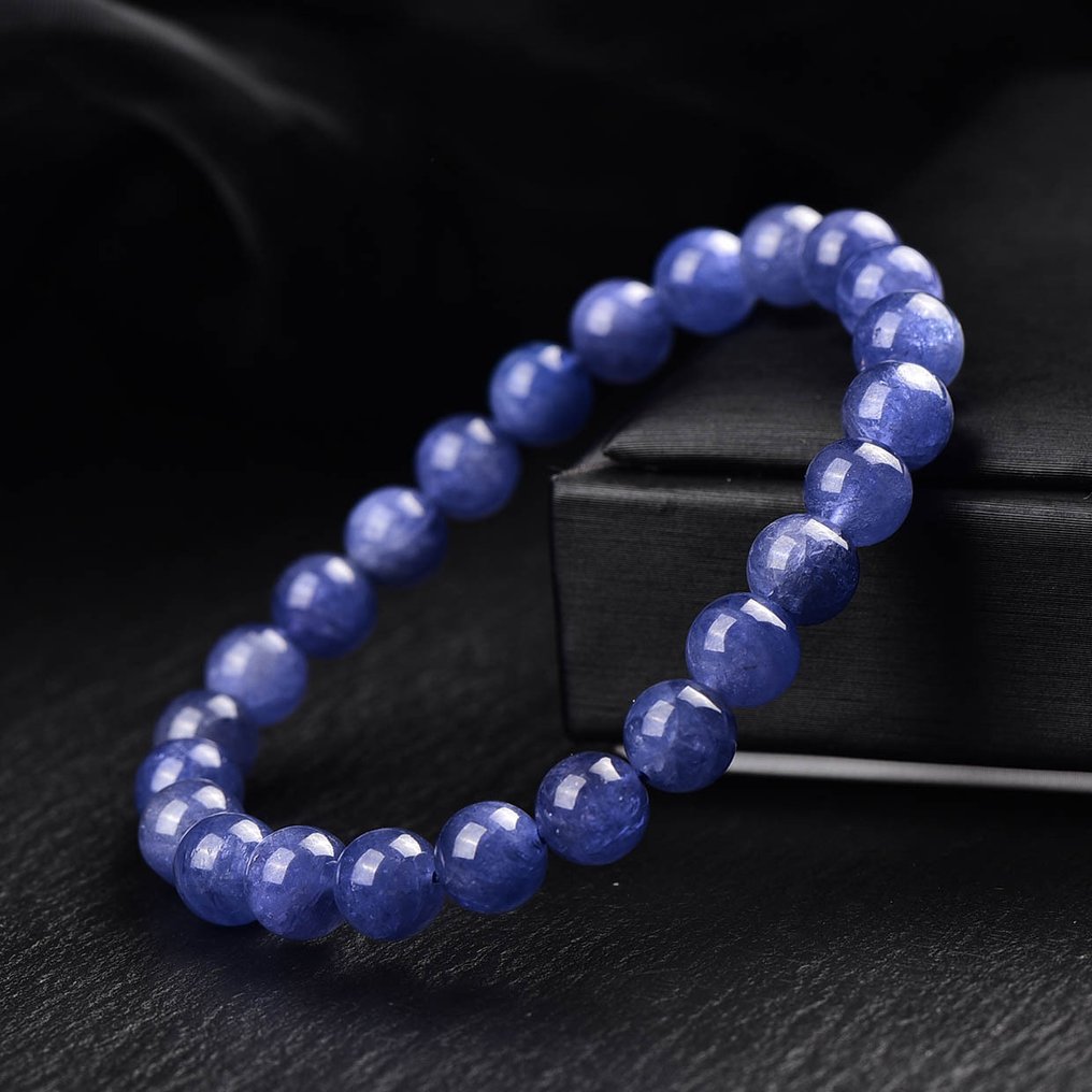 ALGT 认证 - 高度独家的天然坦桑石手链 色彩鲜明，清晰度极高的发现- 18.67 g #4.3