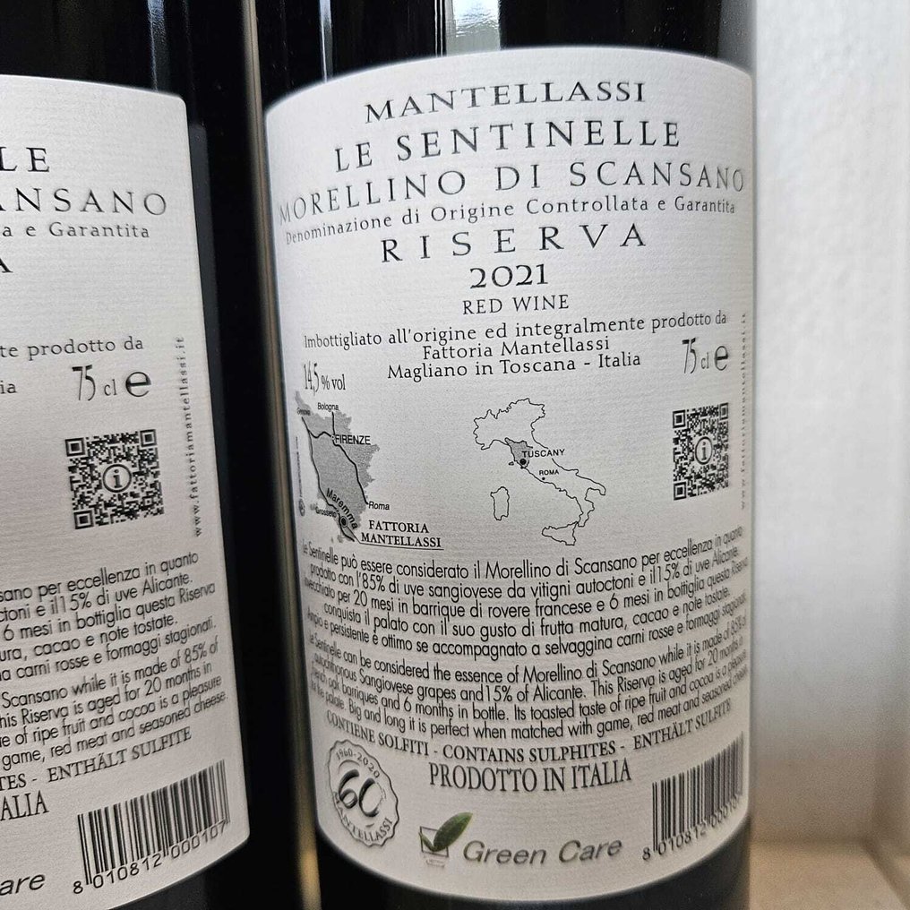 2021 Fattoria Mantellassi Le Sentinelle Morellino di Scansano - Tuscany Riserva - 9 Bottles (0.75L) #1.0