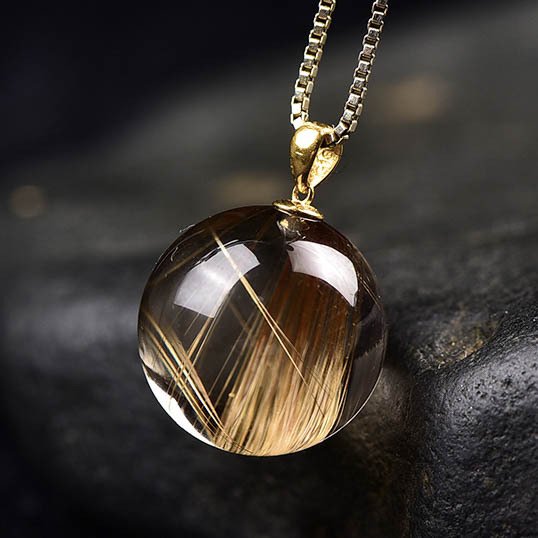 No Reserve - ALGT Certified - Exclusive Natural Rutile Quartz Pendant - Extraordinary clarity that stands out at first glance- 3.4 g #1.0