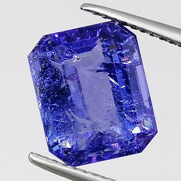 1 pcs  藍色, 紫羅蘭色 坦桑石  - 6.60 ct - Antwerp Laboratory for Gemstone Testing (ALGT) #2.1