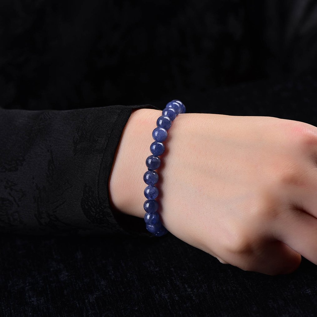 ALGT认证 - 高度珍稀的天然坦桑石手链 一种在晶莹剔透的纯净中捕捉到的浓烈色调- 19.07 g #1.0