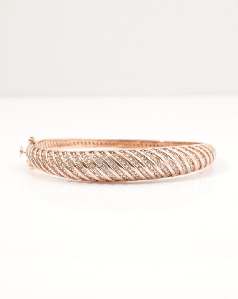 Βραχιόλι - 14 καράτια Ροζ χρυσό -  1.32ct. tw. Διαμάντι (Φυσικό) #1.0