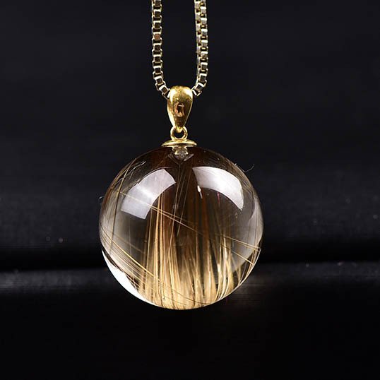 No Reserve - ALGT Certified - Exclusive Natural Rutile Quartz Pendant - Extraordinary clarity that stands out at first glance- 3.4 g #4.3