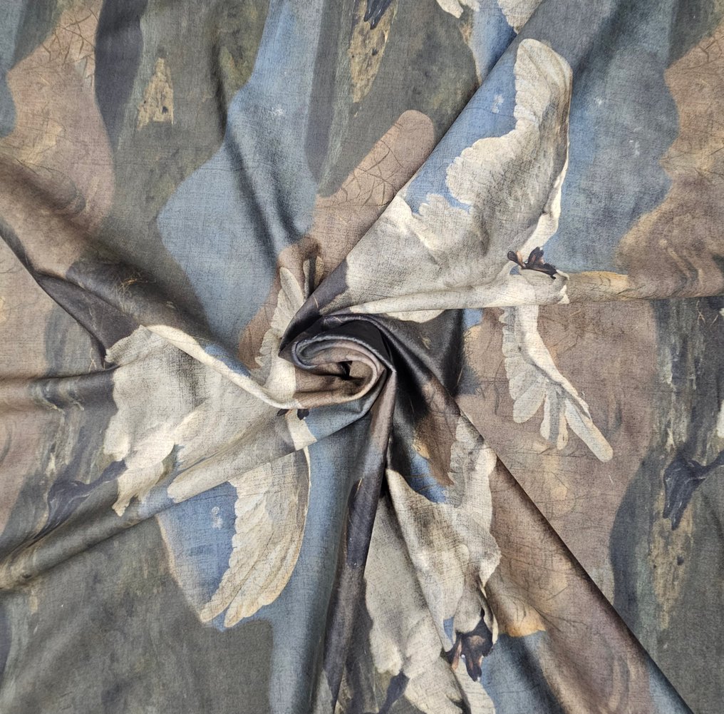 Arazzo "Il cigno minacciato" Jan Asselijn in Velluto Deluxe- 130x140cm- Pronto da appendere! - Arazzo - 130 cm - 140 cm #3.2