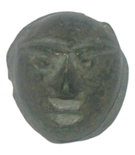 古希臘，希臘化時代 青铜-希腊讽刺戏剧面具装饰-33毫米-公元前4世纪至公元2世纪  (沒有保留價) #1.0