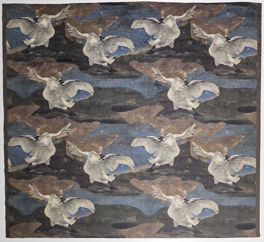 Arazzo "Il cigno minacciato" Jan Asselijn in Velluto Deluxe- 130x140cm- Pronto da appendere! - Arazzo - 130 cm - 140 cm #1.0