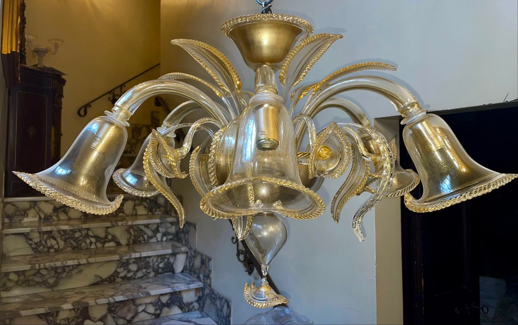 La Murrina - 枝形吊灯 - 穆拉诺玻璃 - 24K黄金街 #1.0