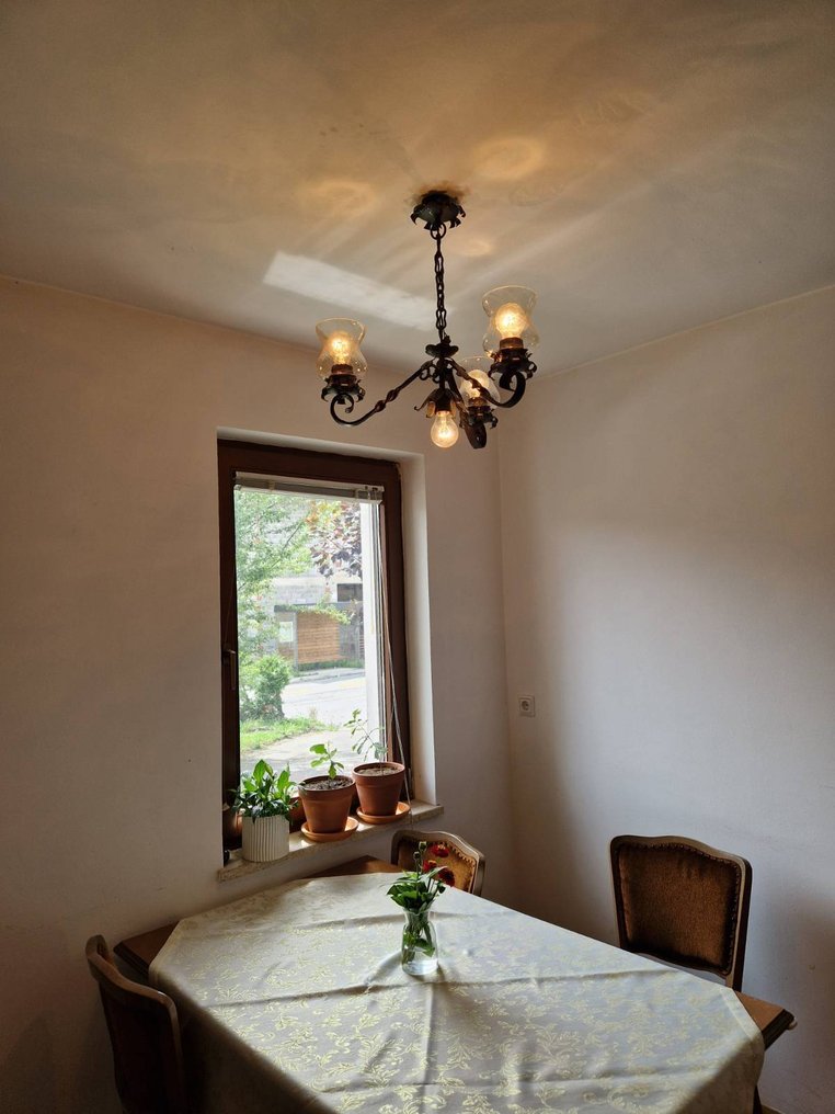 Handmade - Kroonluchter - Smeedijzer - 3+1 Lights #3.2
