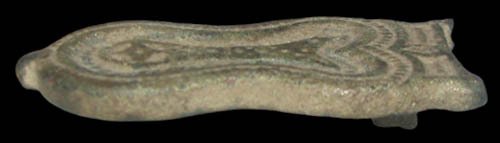 Στολίδι ζώνης - Μεσαιωνικός και των σταυροφόρων, χαλκός, -παλιά διακοσμημένη αγκράφα με σύμβολο του ήλιου-, 45 mm, #3.2