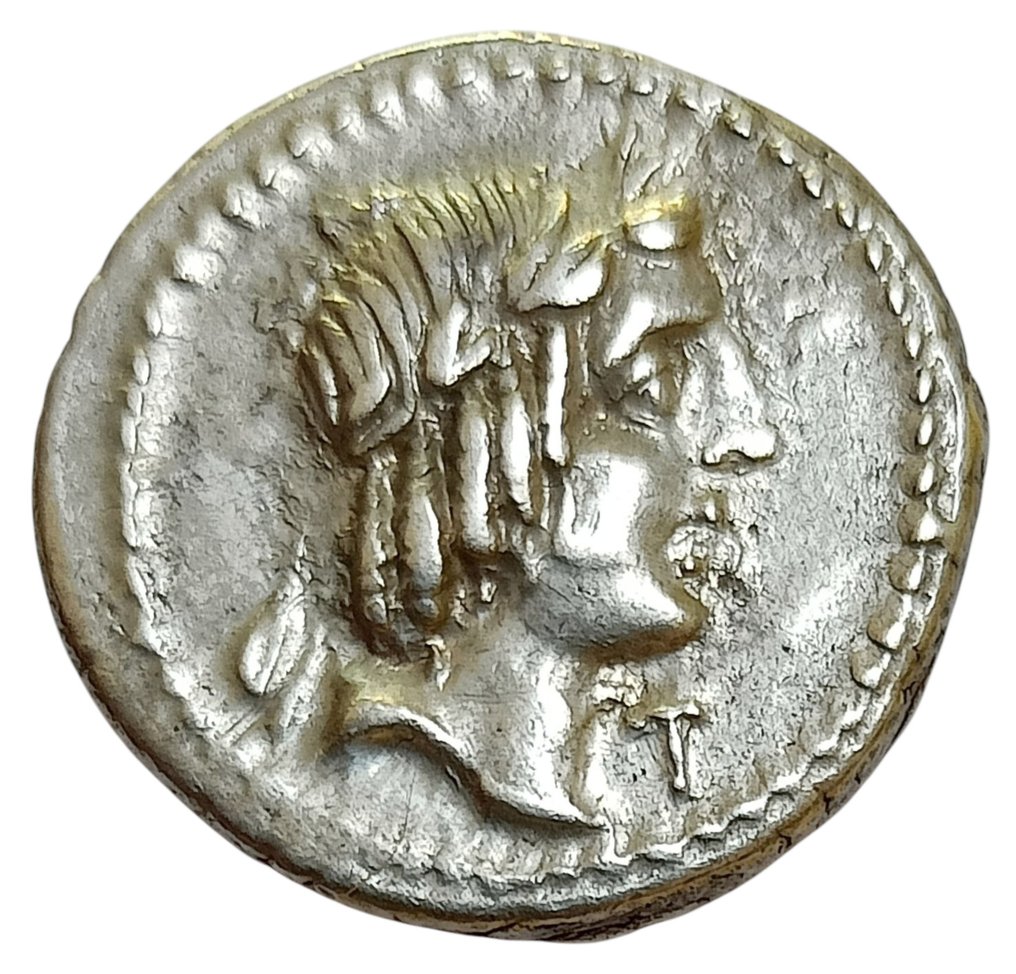 Römische Republik. L. Calpurnius Piso L.f. L.n. Frugi, 90 v.u.Z.. Denarius #1.0