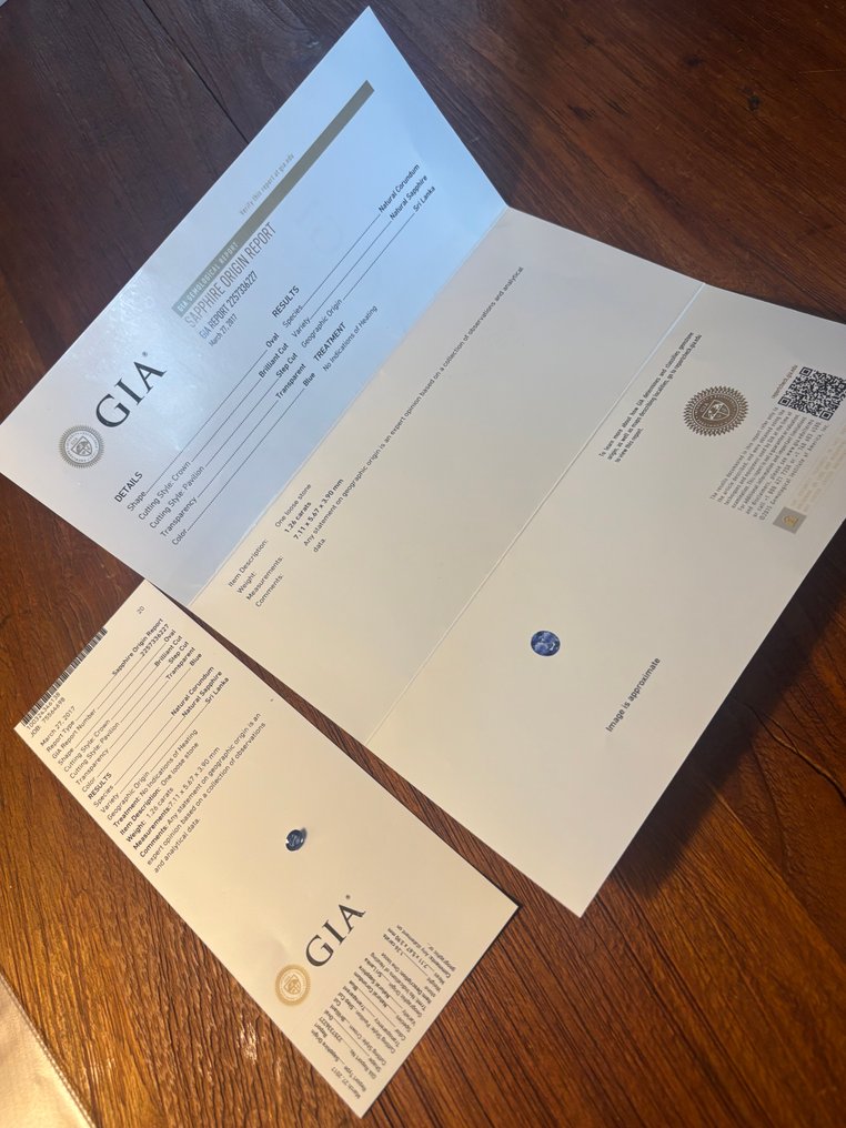 1 pcs Kék Zafír - 1.26 ct - Amerikai Gemmológiai Intézet (GIA) #4.3