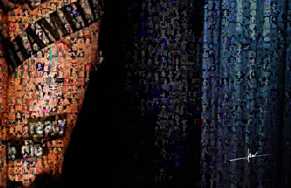 David Law (1967) - Crypto Lady Gaga II - 2.0 - Format XL 50x75 #4.3