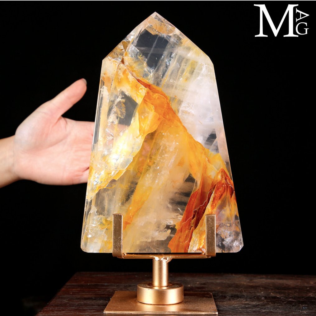 Superb Hematoid Quartz Golden Healing - Altezza: 273 mm - Larghezza: 155 mm- 2132 g #1.0