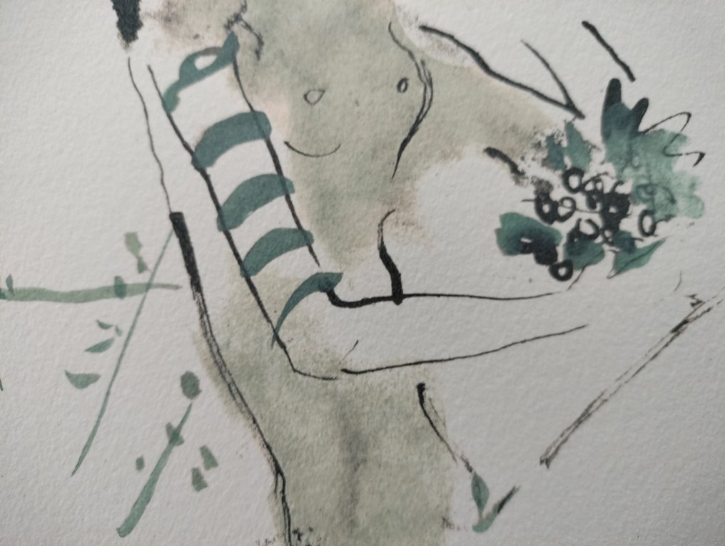 Jean Cocteau (1889-1963) (after) - Bacchante assise, Vins, Fleurs et Flammes #3.2