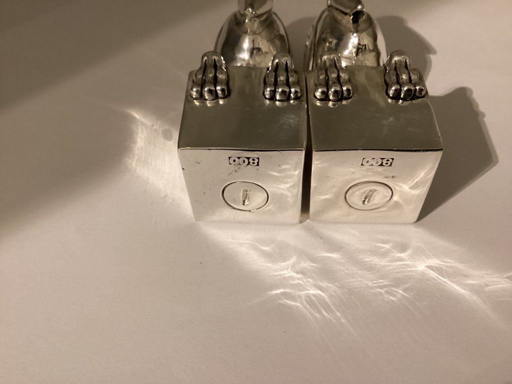 G.H. Laurent - 鹽及胡椒瓶 (2) - Zilver 800 - Zilveren Tafelstrooiers #3.2