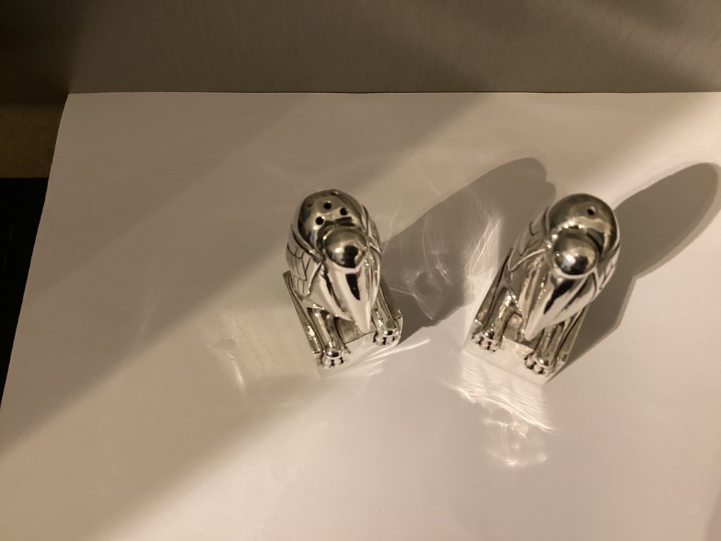 G.H. Laurent - 鹽及胡椒瓶 (2) - Zilver 800 - Zilveren Tafelstrooiers #1.0