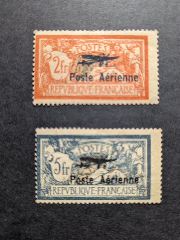 Γαλλία 1927 - Πρώτη διεθνής έκθεση αεροπορίας στη Μασσαλία. - Yvert PA N° 1 et 2 #1.0