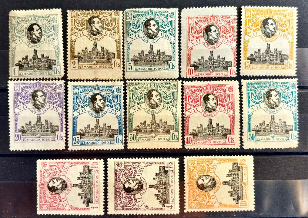 Ισπανία 1920/1920 - VII Συνέδριο της U..P..U - Edifil 297/309 #1.0