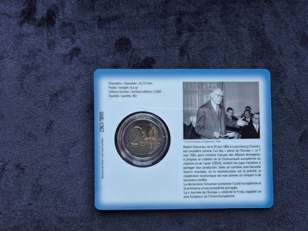 Luxemburgo. 2 Euro 2025 "Henri" + "Schuman" (2 stuks) (Sem preço de reserva) #2.1