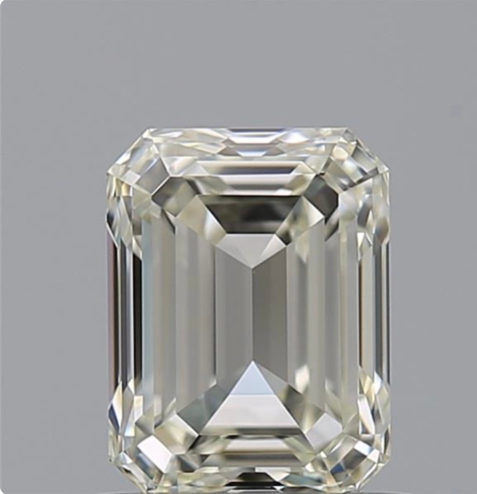 1 pcs Gyémánt (Természetes) - 0.91 ct - Smaragd - L - VVS2 - Amerikai Gemmológiai Intézet (GIA) - Ex Ex None #1.0