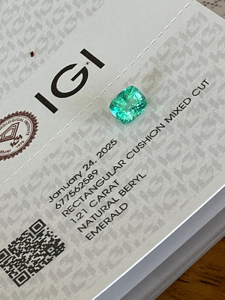 1 pcs Groen Smaragd - 1.21 ct - International Gemological Institute (IGI) - No Reserve #2.1