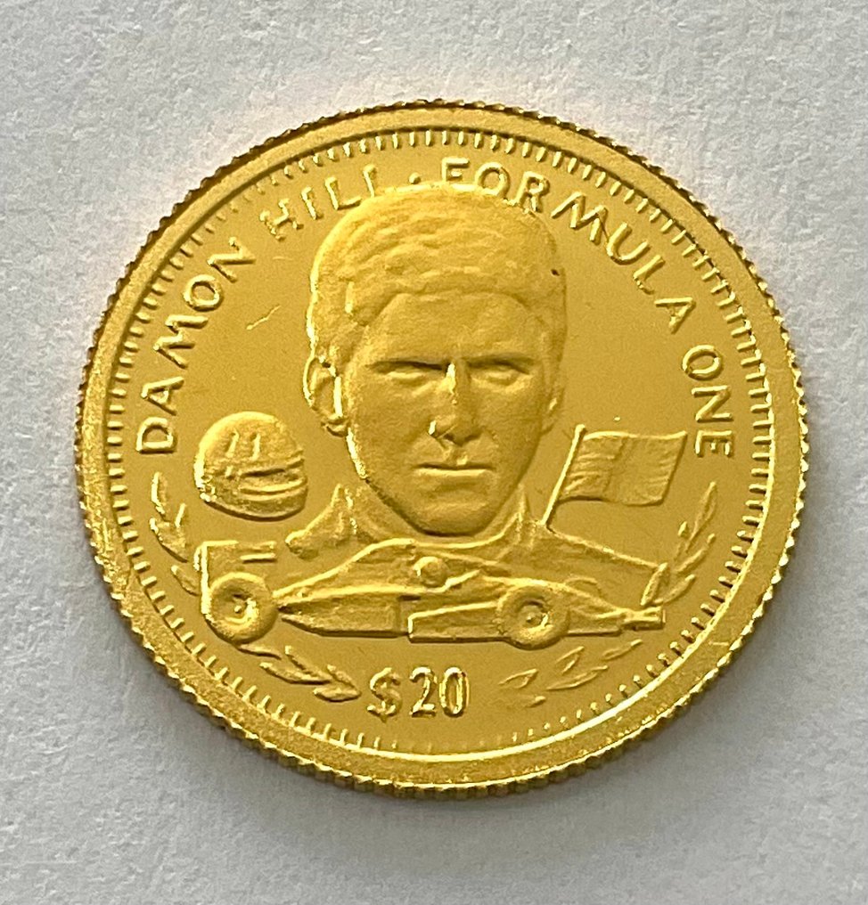 Liberia. 20 Dollars 1994 - Damon Hill - Formula One (No reserve price) #1.0