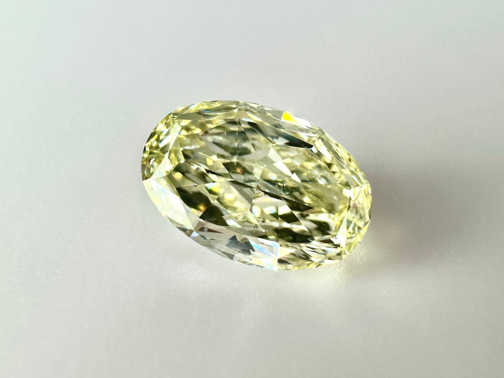 1 pcs Gyémánt (Természetes színű) - 1.41 ct - Ovális - Fancy light Sárga Sárga - SI2 - Nemzetközi Gemmológiai Intézet (IGI) - Természetes #4.3