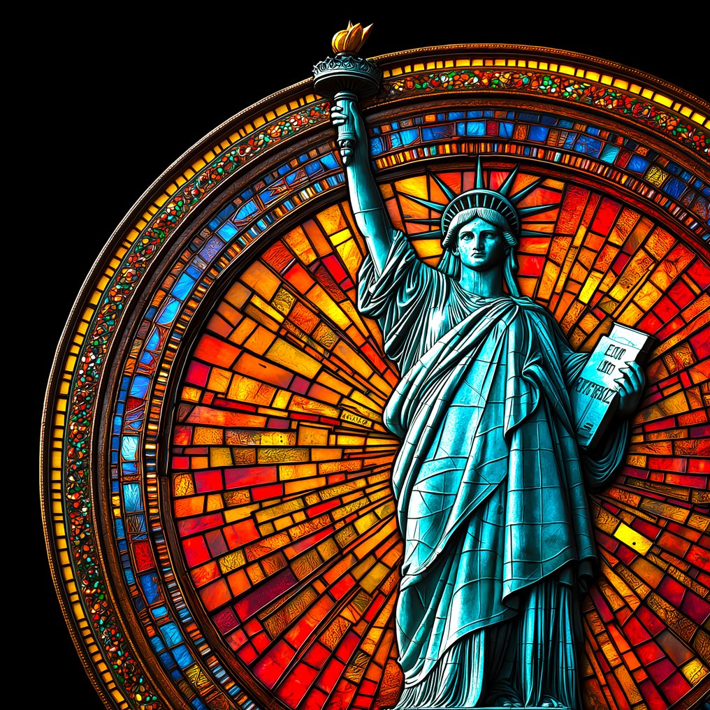 PLM-Art - The coin of Liberty Vitraux Style XL #2.1