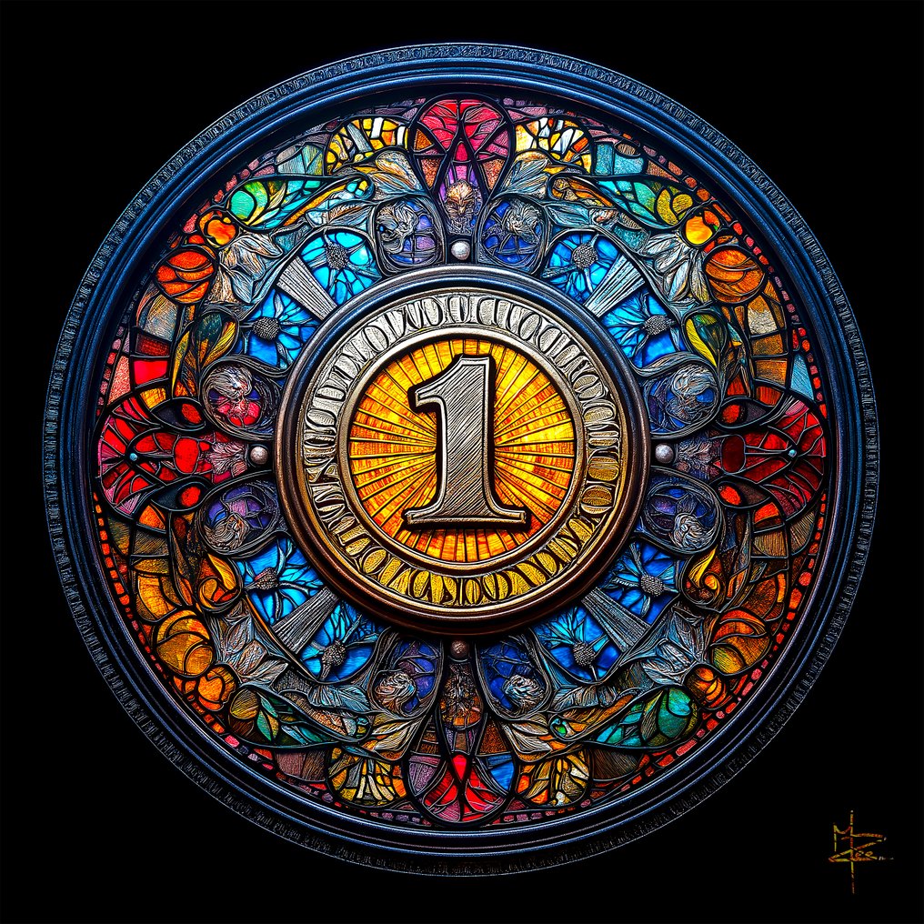 PLM-Art - Number One Vitraux Style XL #1.0