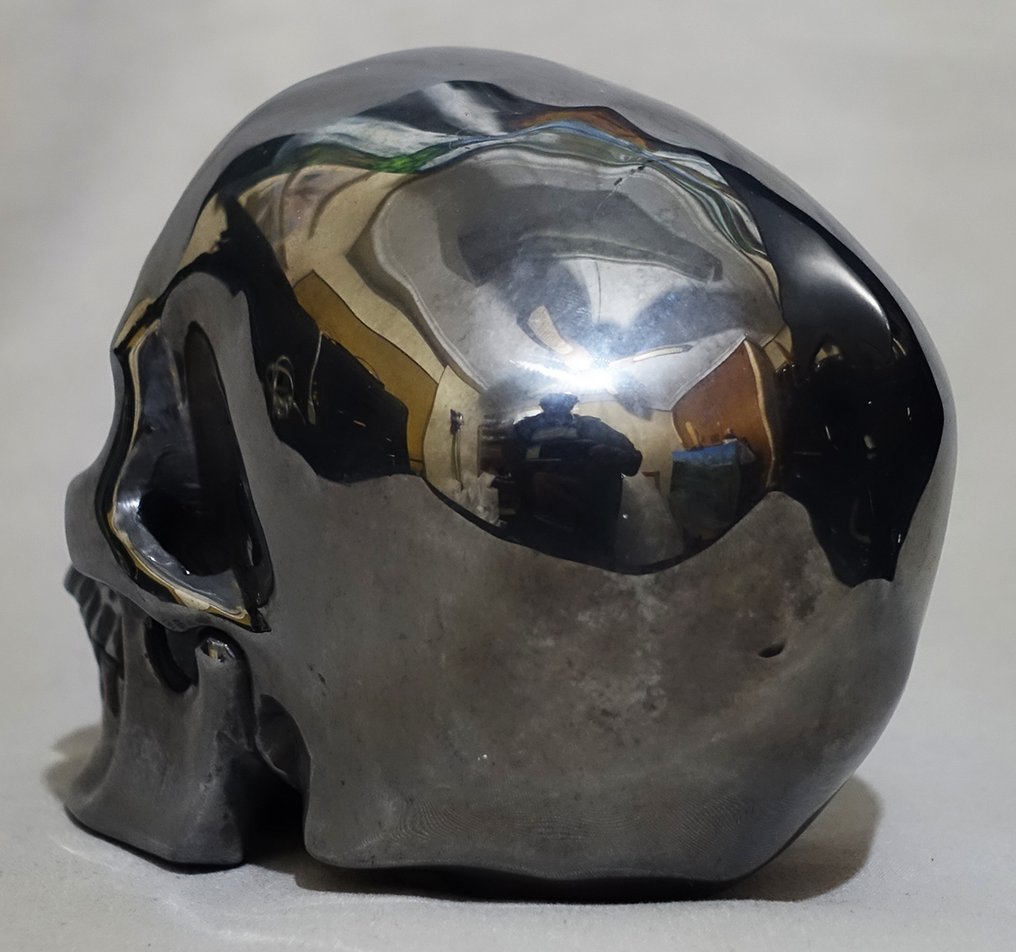 Handgeschnitzter menschlicher Schädel aus Tera-Herz-Kristall Serie Superrealista (AAA+++) - Höhe: 12.8 cm - Breite: 9.7 cm- 1.17 kg #3.2