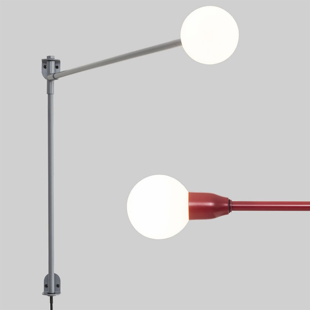 Nemo - Charlotte Perriand - Wandlamp - Mini Potence Pivotante - Staal - Grijs #1.0