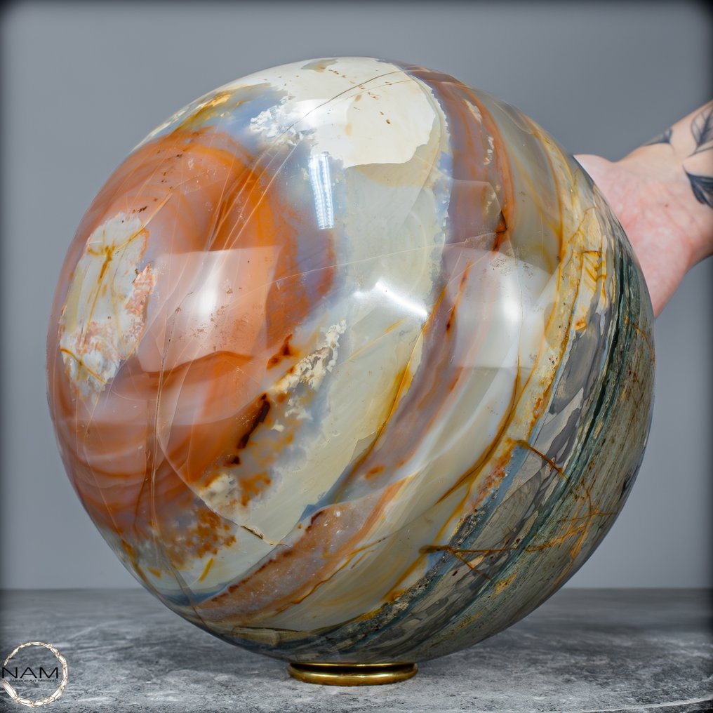 Ένα μνημείο της φύσης – σφαίρα από άχατ από τη Μαδαγασκάρη, 9,9 κιλά Αιώνια ομορφιά σε απόλυτη μορφή- 9967.89 g #4.3