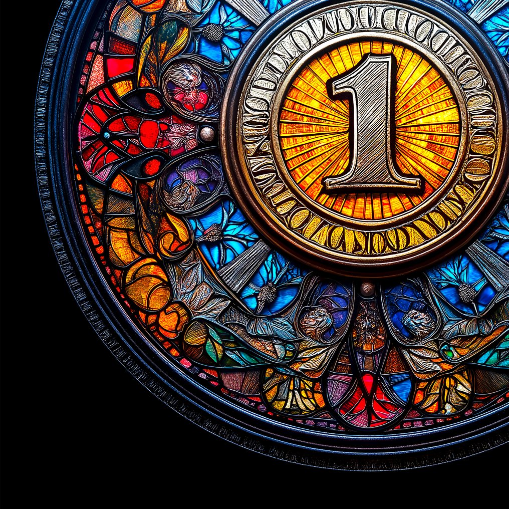 PLM-Art - Number One Vitraux Style XL #3.2