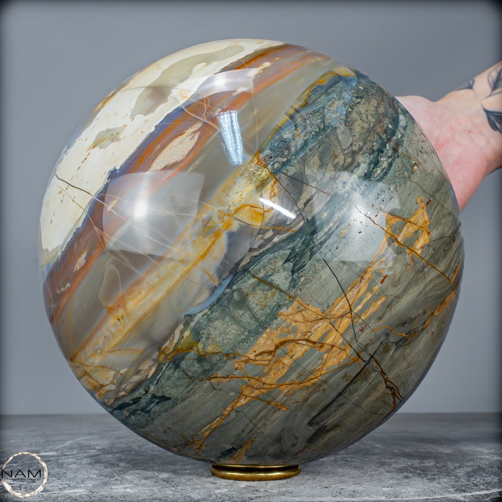 Ένα μνημείο της φύσης – σφαίρα από άχατ από τη Μαδαγασκάρη, 9,9 κιλά Αιώνια ομορφιά σε απόλυτη μορφή- 9967.89 g #2.1