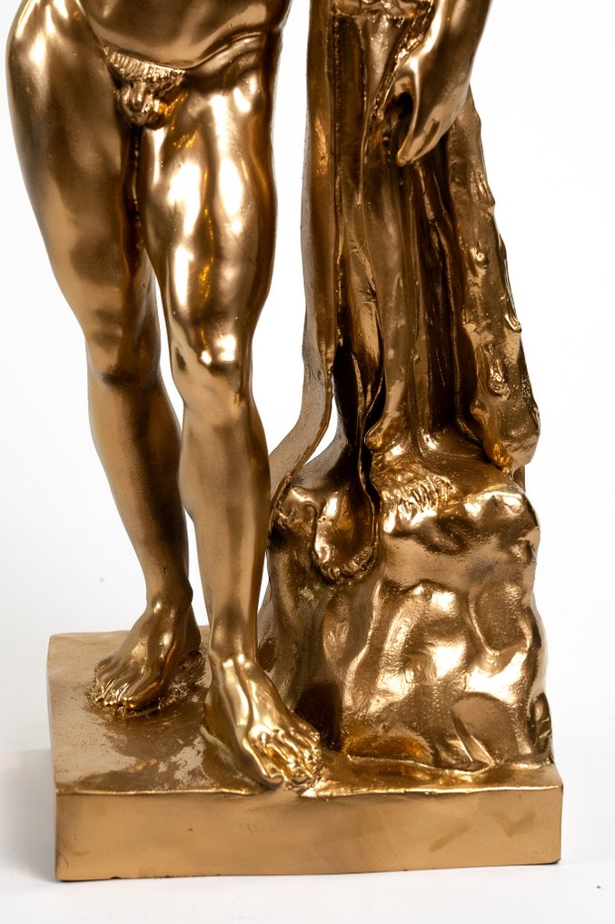 Γλυπτό, Ercole farnese in bronzo dorato - 59 cm - Μπρούντζος #3.2