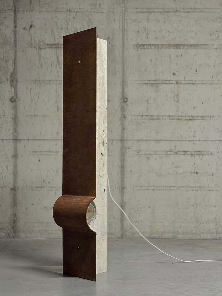 D'ARK atelier - Lampe - Oculus X - Travertin, oxideret jern #1.0