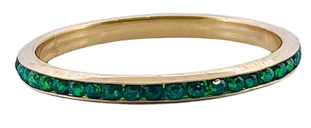 没有保留价 - 戒指 - 18K包金 黄金 祖母绿 #1.0