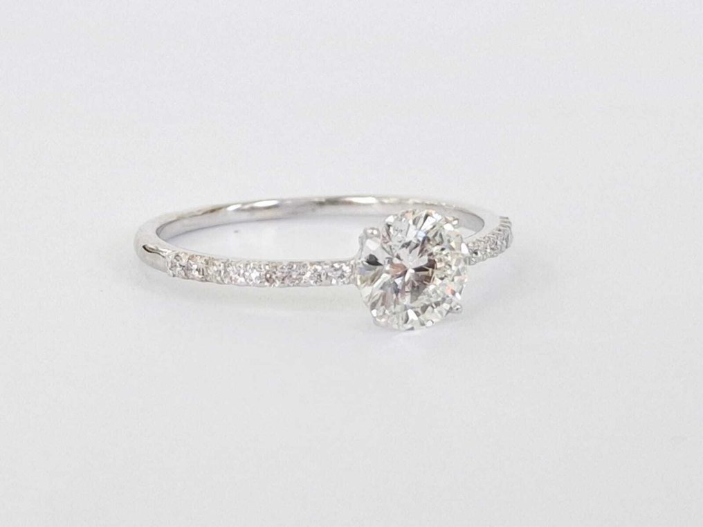 Δαχτυλίδι αρραβώνων - 14 καράτια Λευκός χρυσός -  0.74ct. tw. Διαμάντι (Φυσικό) - Διαμάντι #1.0