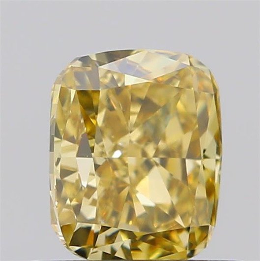 1 pcs Gyémánt (Természetes színű) - 0.71 ct - Párna - Fancy Barnás Sárga - VVS2 - Amerikai Gemmológiai Intézet (GIA) #1.0
