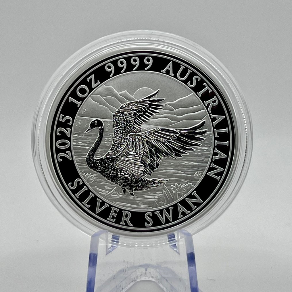 澳大利亚. 1 Dollar 2025 The Swan – 1 oz Silver Coin BU (999.9) - Highly collectible (没有保留价) #1.0