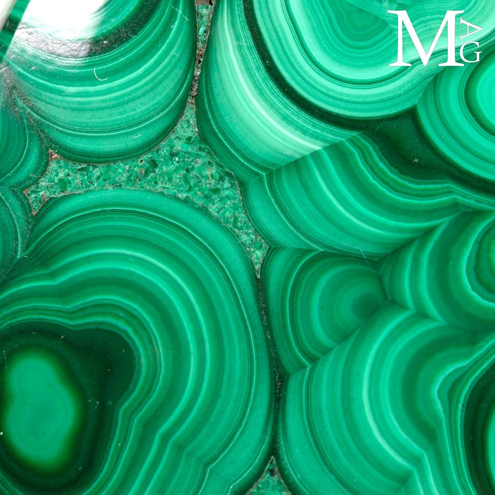 Csúcsminőségű malachit cabochon - Bellissimo Ciondolo in Argento 925 con Malachite Naturale del - Magasság: 48.5 mm - Szélesség: 28.5 mm- 17 g #4.3