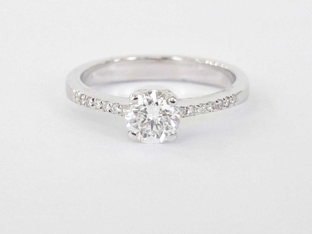 Δαχτυλίδι αρραβώνων - 18 καράτια Λευκός χρυσός -  0.71ct. tw. Διαμάντι (Φυσικό) - Διαμάντι #1.0