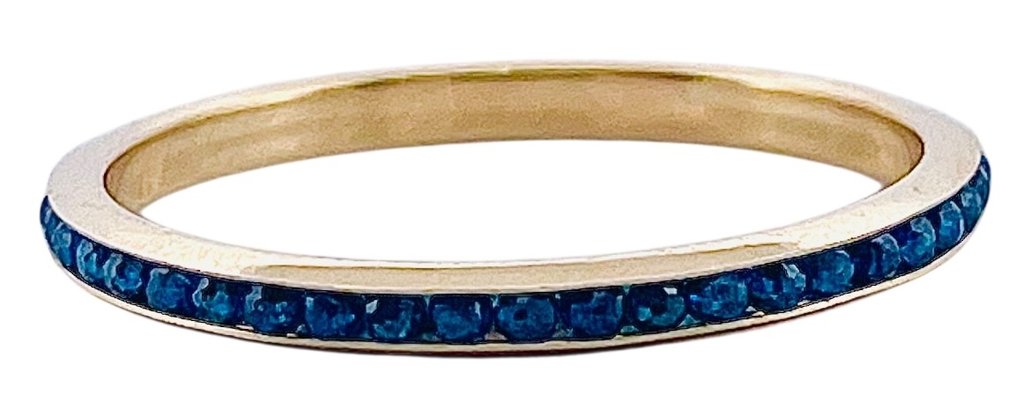 沒有保留價 - 戒指 - 18 克拉 黃金 藍寶石 #1.0