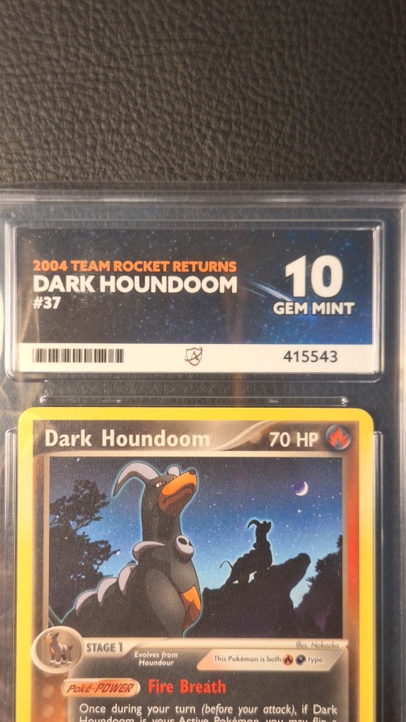 Pokémon - 1 Graded card - Dark Houndoom 37/109 - ACE 10 - EX #2.1