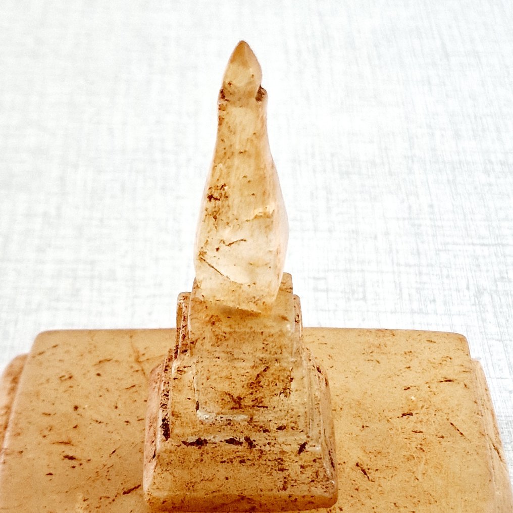 老挝语 岩石水晶 稀有的佛塔佛教圣物 - 113 mm #3.2
