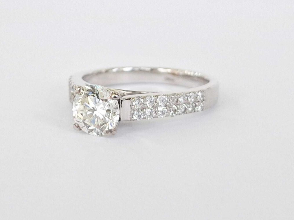 Jegygyűrű - 18 kt. Fehér arany - 1.40ct. tw. Gyémánt (Természetes) - Gyémánt #3.2