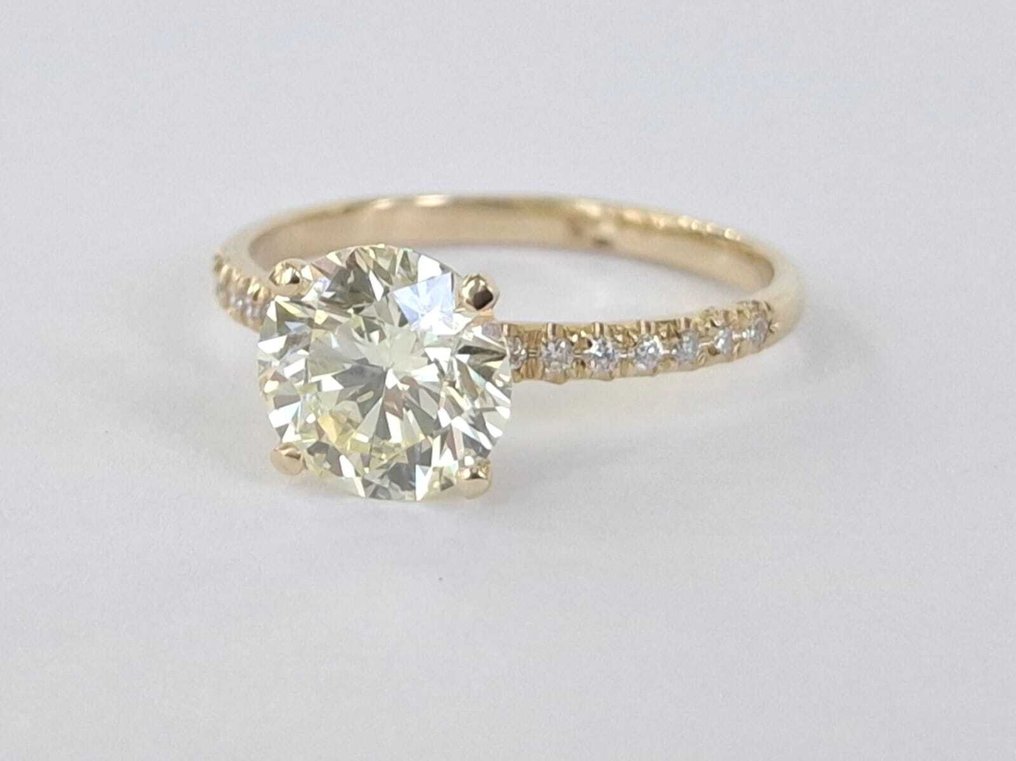 订婚戒指 - 14K包金 黄金 - 1.80ct. tw. 钻石 (天然) - 钻石 #3.2