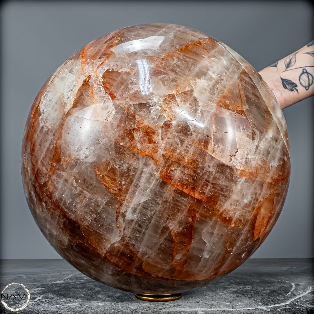 巴西天然火焰石英球 – 19公斤 清晰与力量——独特的优雅- 19014.86 g #4.3