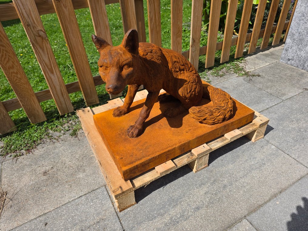 Statue, Large Fox 67cm 47kg - 49 cm - Cast iron #2.1