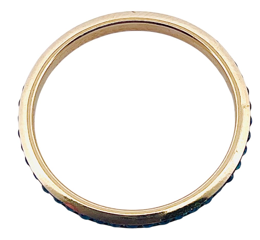 沒有保留價 - 戒指 - 18 克拉 黃金 藍寶石 #3.2